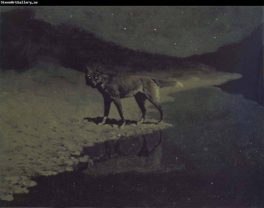 Frederic Remington Moonlight,Wolf